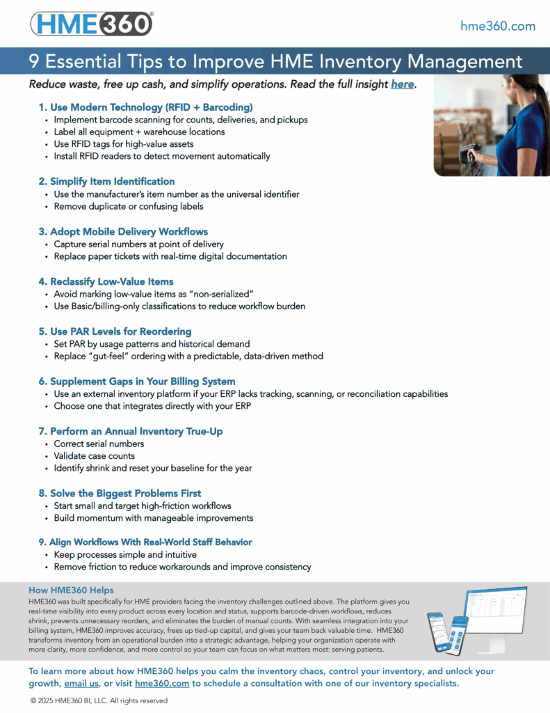 9 Essentials to Improve HME Inventory Management